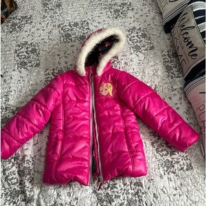 Girls JoJo 6x pink puffer jacket vgc